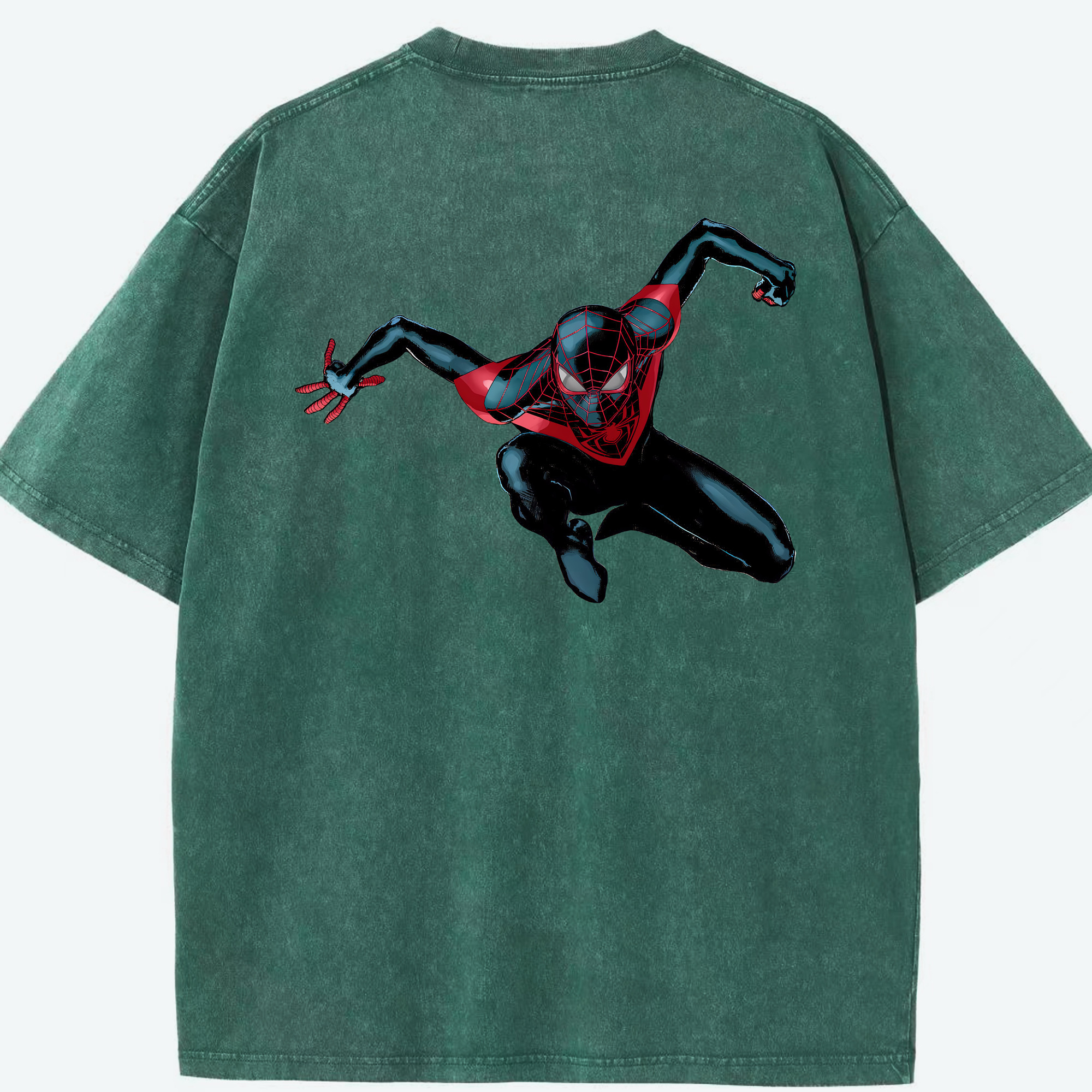 （画像用） Spider Man スパイダーマン 綿100% ヴィンテージ風 半袖Tシャツ（背面プリント）